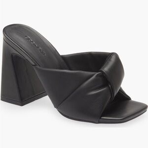 Women's Black Heeled Mules